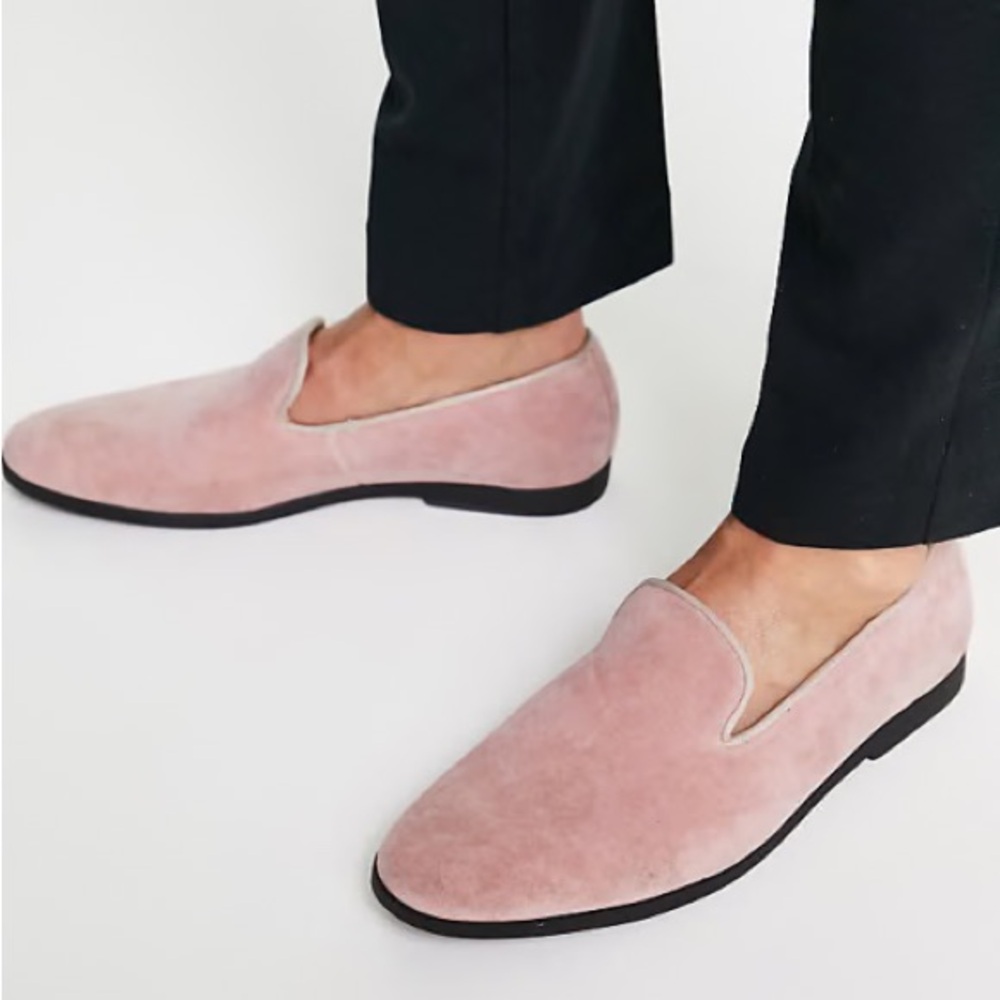 Steve Madden Laight Pink Velvet Smoking Slipper
